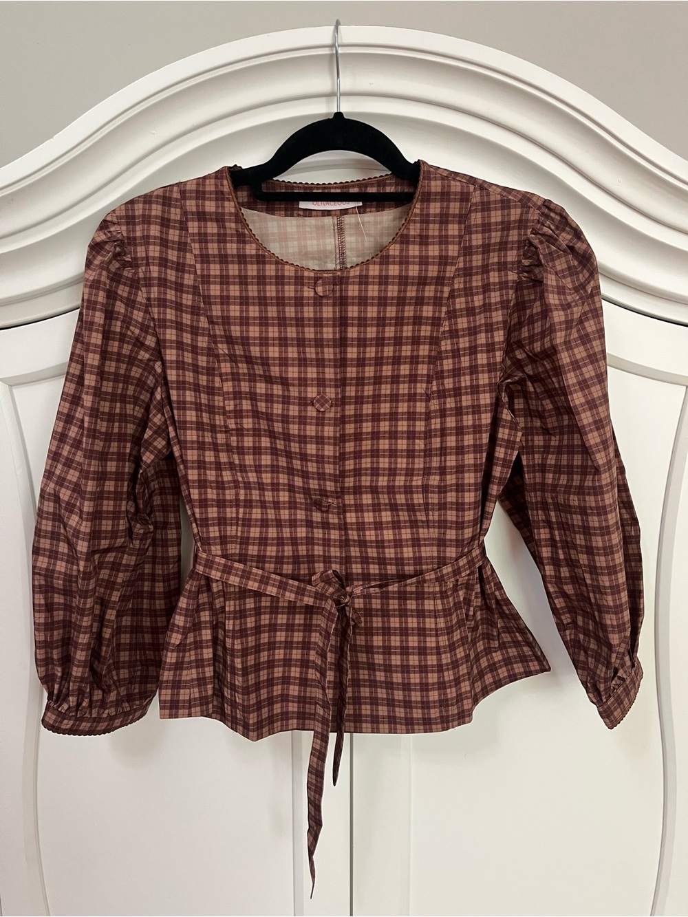 Olivaceous AUTUMN BREEZE PLAID WINDBREAKER
LONG SLEEVE TOP M